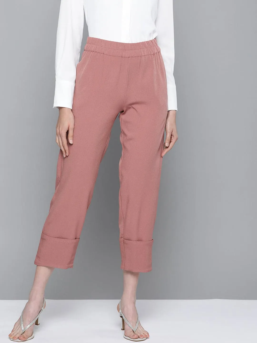 Pink Roll Up Pants