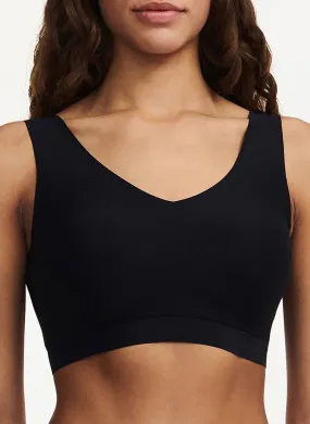 SoftStretch Black Padded V-Neck Bralette