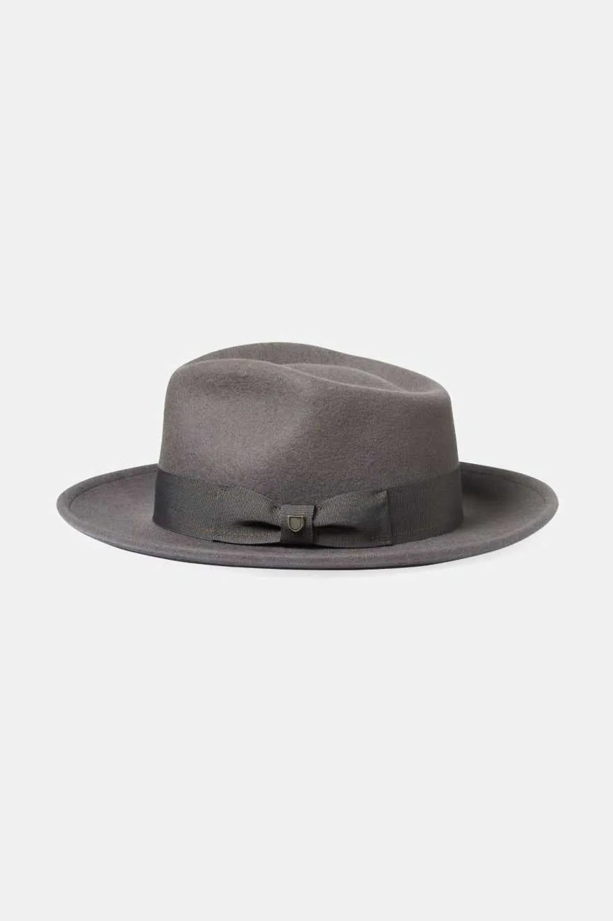 Swindle Convertabrim Fedora - Grey/Grey