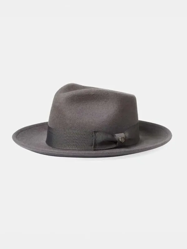 Swindle Convertible Brim Fedora: Grey