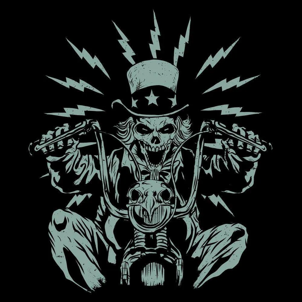 Uncle Sam Freedom Rider T-Shirt - Black