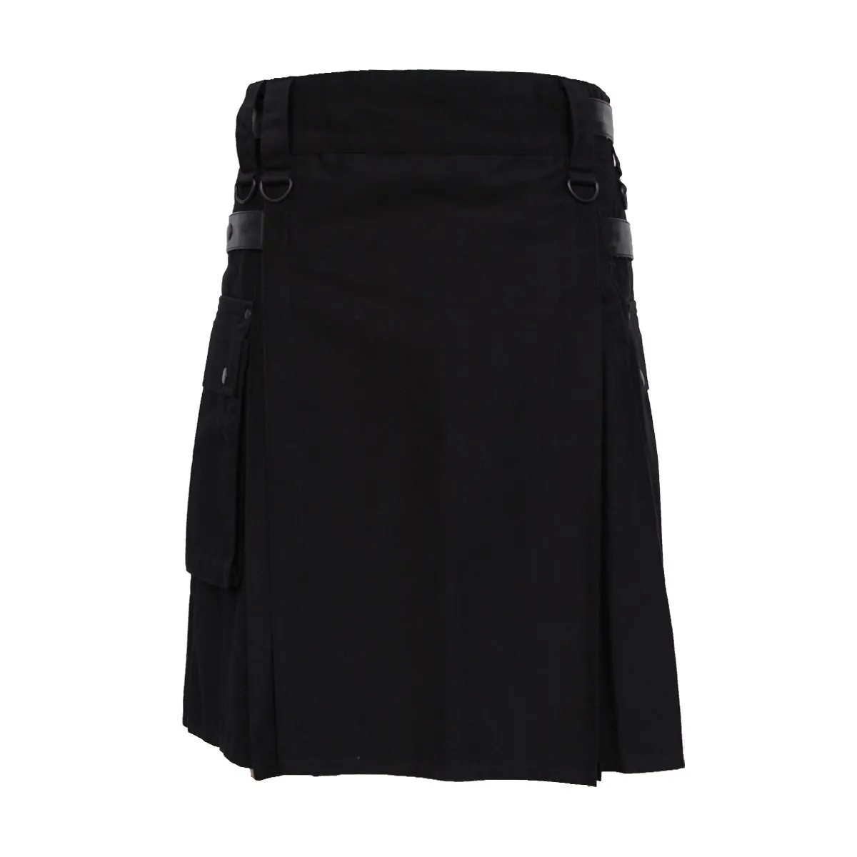 Utility Kilt With Leather Straps