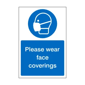 Wear Face Coverings Sign