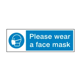 Wear Face Masks Safety Sign