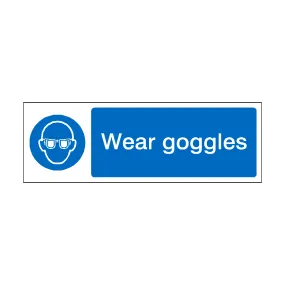 Wear Goggles Label