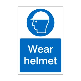 Wear Helmet Sign