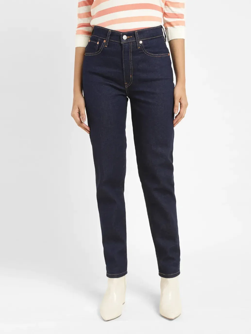 Women's High Rise Boyfriend Relaxed Fit Jeans