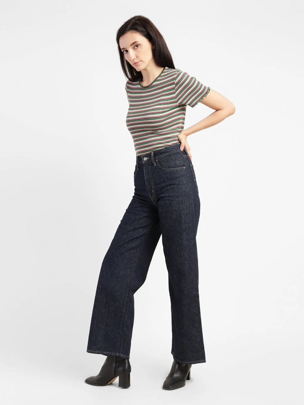 Women's High Rise Flared Fit Jeans