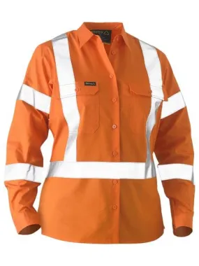 Women's X Taped Hi Vis Recycled Drill Shirt BL6266XT